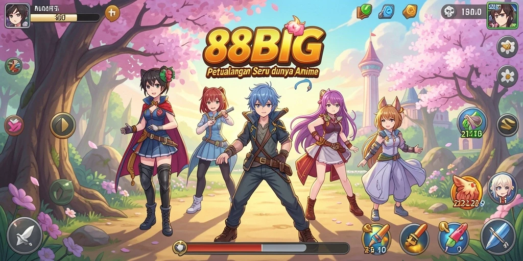 Tampilan gameplay yang seru dan berwarna dari 88BIG.