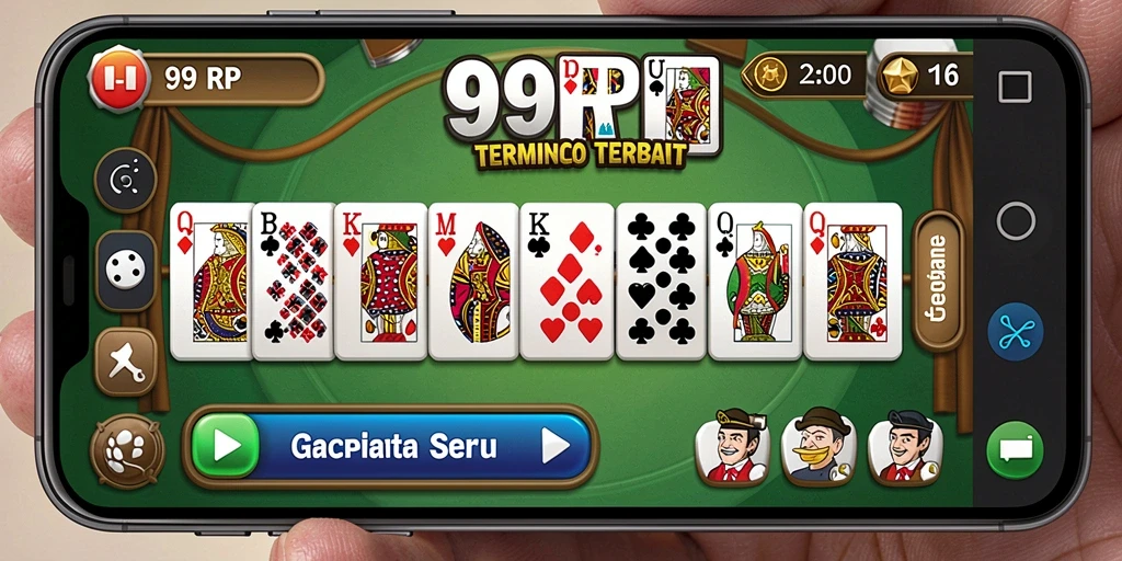 Screenshot gameplay 99RP menampilkan serunya permainan Domino.