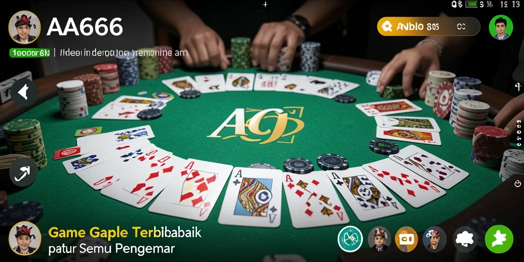 Screenshot gameplay AA666 menunjukkan keseruan bermain Gaple.