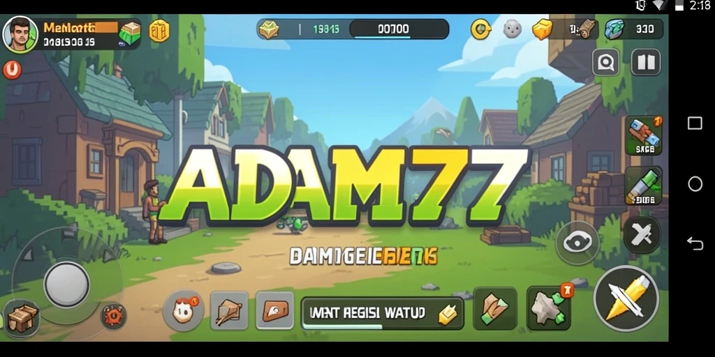 Tampilan gameplay ADAM77 yang penuh warna dan menarik.