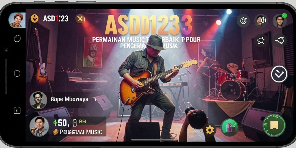 Screenshot gameplay ASD123 menampilkan aksi seru dengan berbagai lagu.