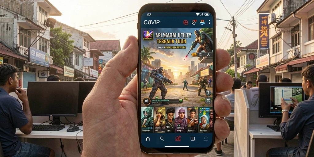 Screenshot utama C8VIP menampilkan antarmuka pengguna yang bersih dan fungsional.