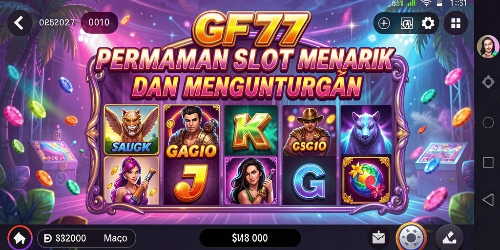 Gameplay slot yang antusias dan penuh warna di GF777.