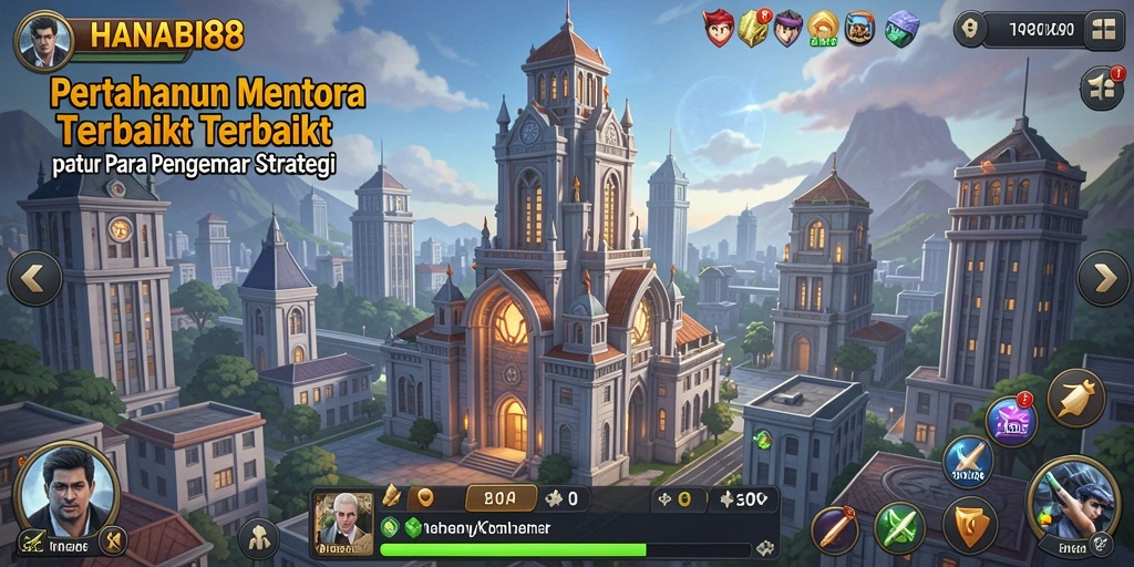 Tampilan gameplay HANABI88 menampilkan strategi menara pertahanan yang mendebarkan.