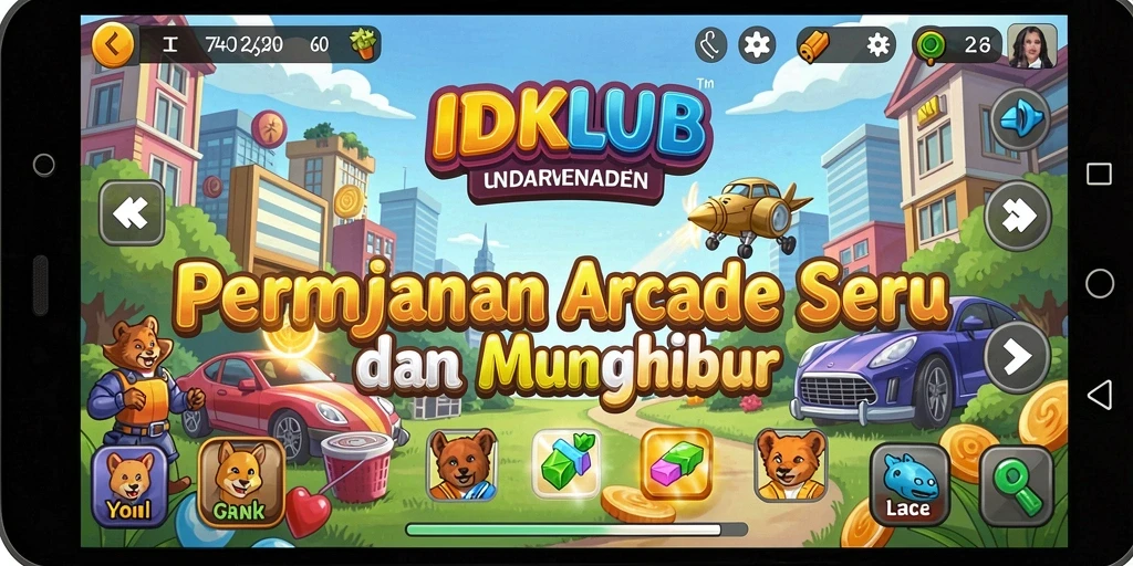 Tampilan gameplay seru dalam IDKLUB, menyajikan tantangan seru dan mengasyikkan.