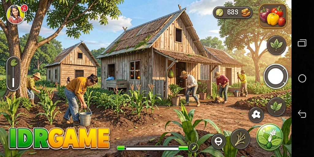 Tampilan gameplay IDRGAME yang penuh warna dan menarik.