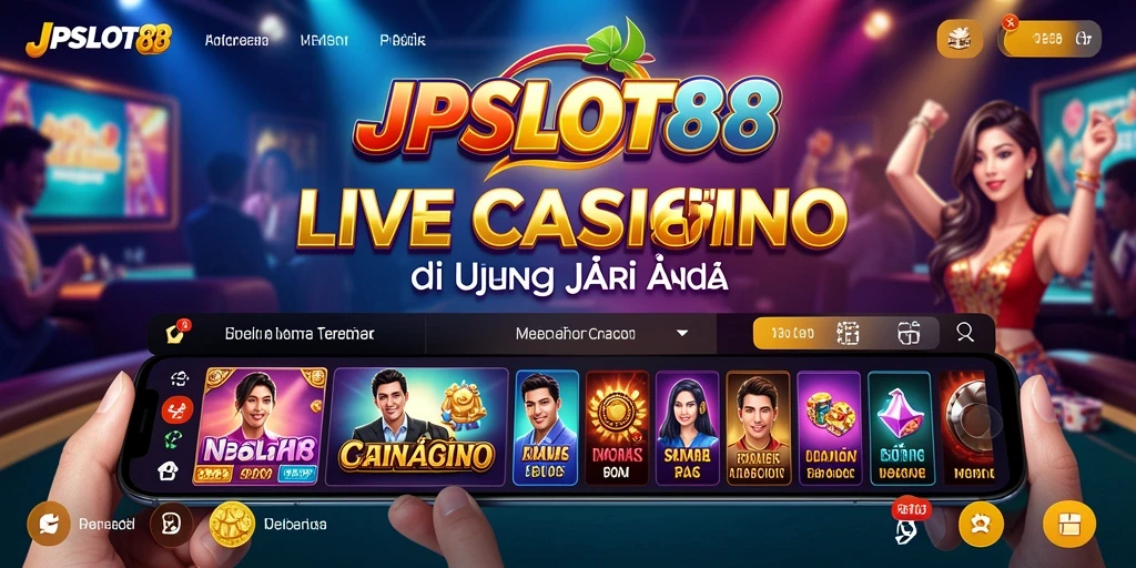 Tampilan menarik permainan Live Casino JPSLOT88 dengan dealer langsung.