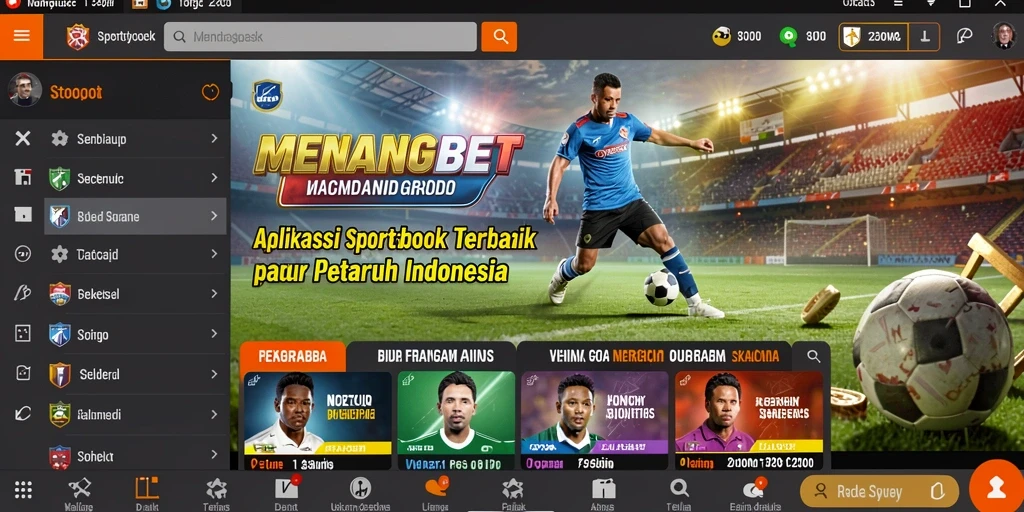 Tampilan menarik dari gameplay MENANGBET saat memasang taruhan olahraga.