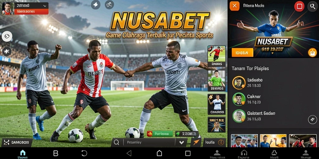 Tampilan gameplay NUSABET yang seru dan menarik dari olahraga terkini.