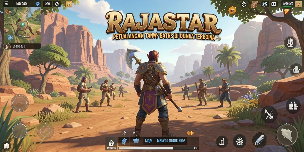 Screenshot RAJASTAR menampilkan pemain menjelajahi dunia terbuka yang luas.