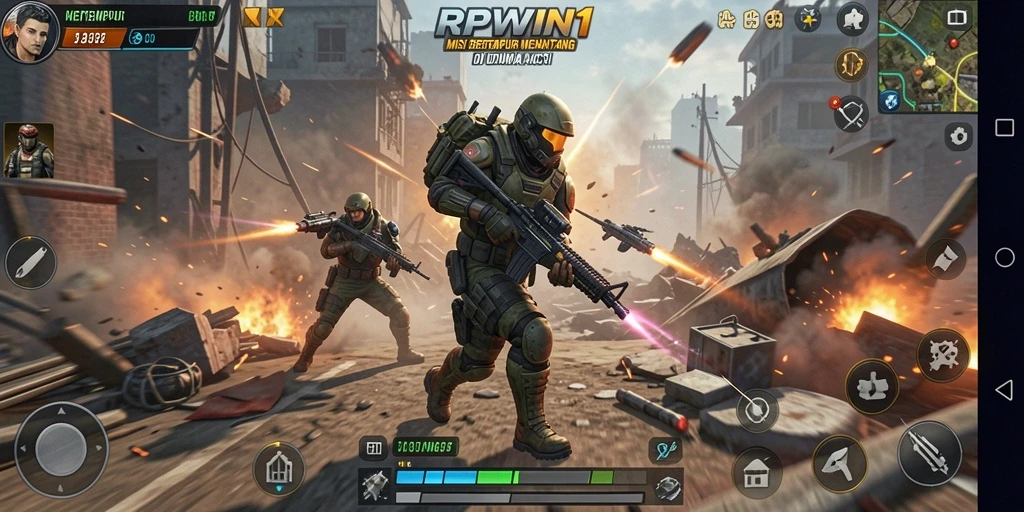 Menampilkan gameplay mendebarkan dari RPWIN1 dalam aksi.