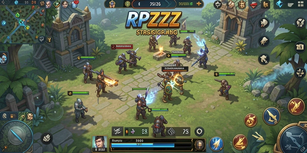 Tampilan gameplay strategi mendalam dalam RPZZZ.