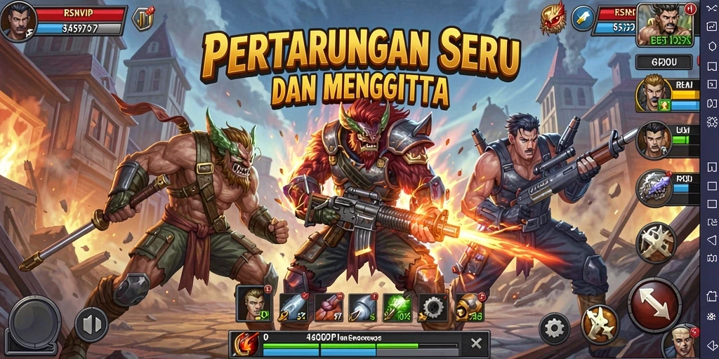 Tangkapan layar RSNVIP saat pertandingan seru di arena Fighting.