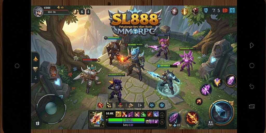 Tampilan gameplay <strong>SL888</strong> yang menakjubkan dalam dunia MMORPG.