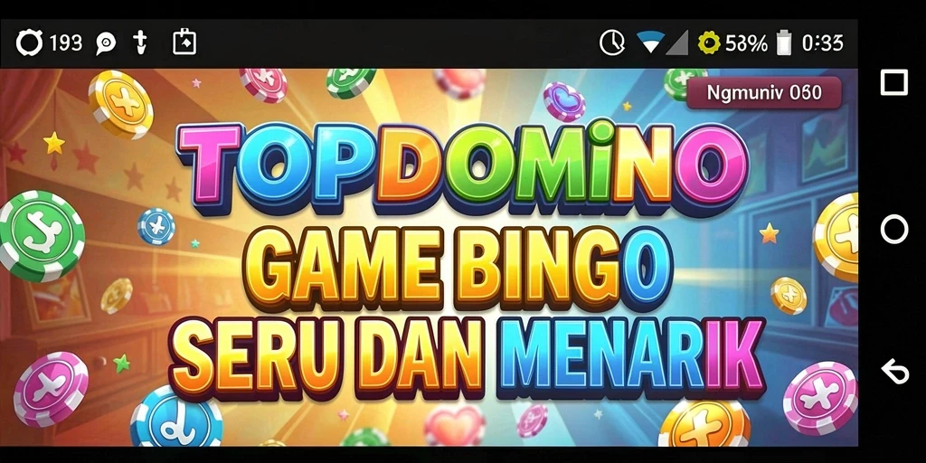 Screenshot gameplay TOPDOMINO menampilkan keseruan pemain Bingo.