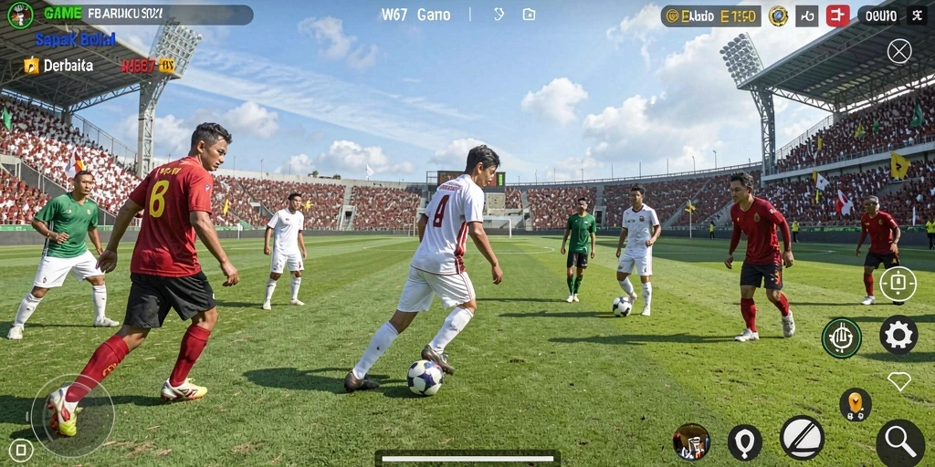 Tampilan gameplay W67 yang mendebarkan dan realistis di lapangan.